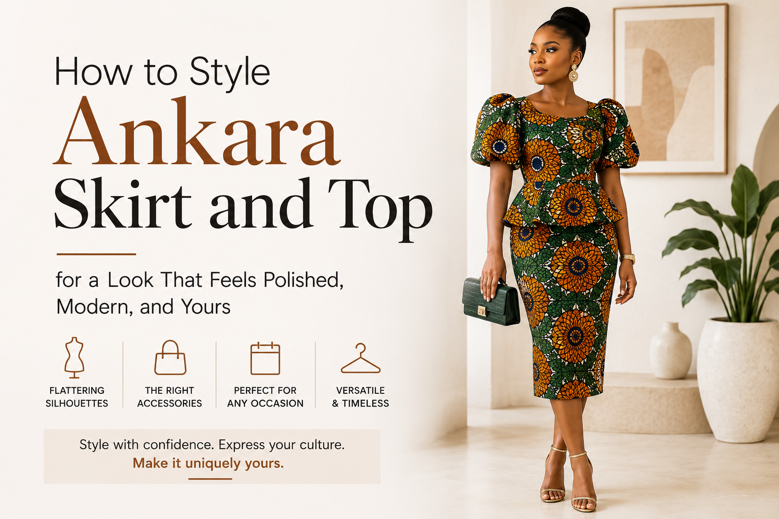 You’re standing in front of the mirror, one hand on a bright Ankara skirt, the other holding the matching top, and th…