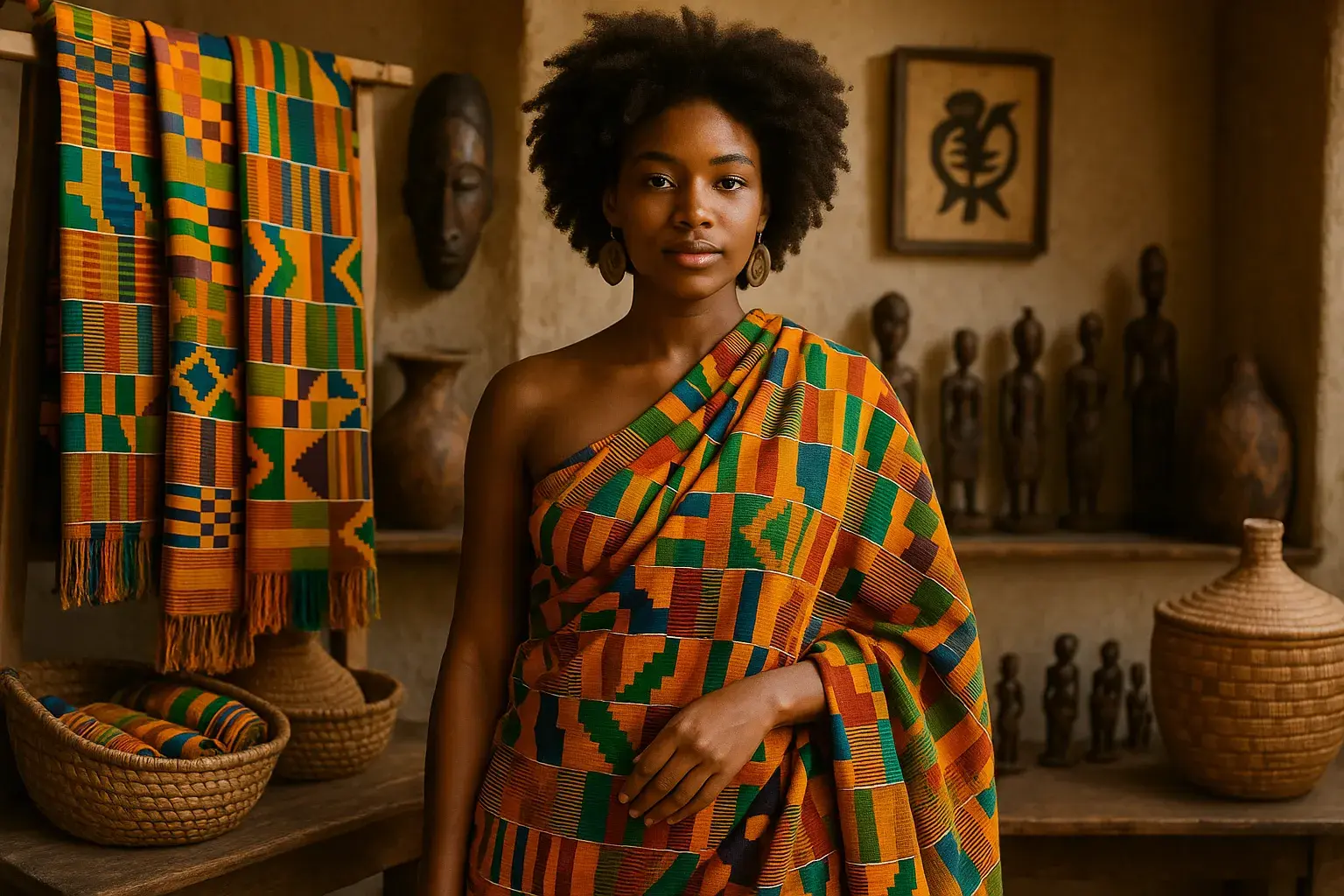 The first time you see a kente cloth draped across a shoulder at a wedding, graduation, or naming ceremony, it does s…
