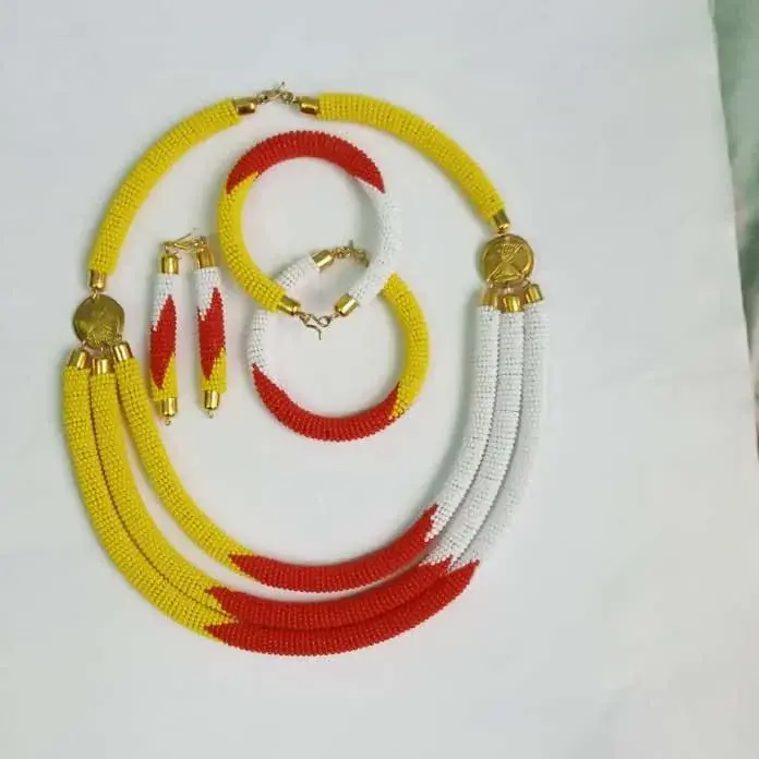 Maasai Bead Set, Medallion Necklace