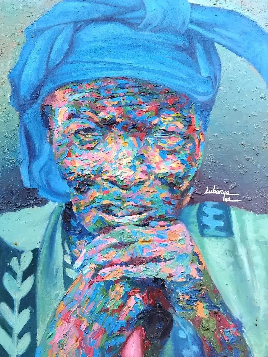 Sweet Like Wine Impasto Portrait