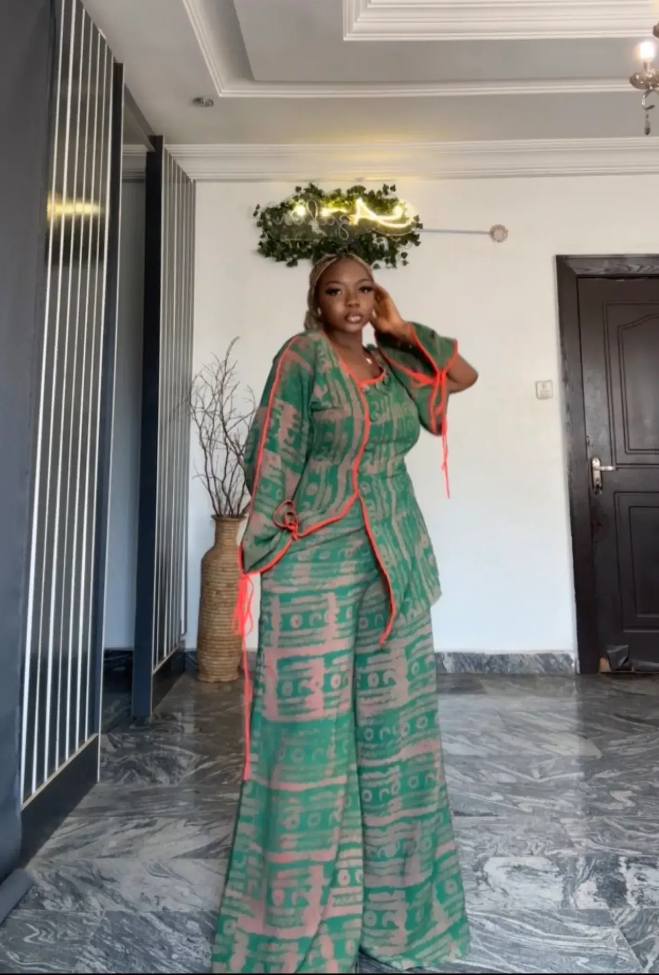 Jola Adire Trouser Co-ord Set