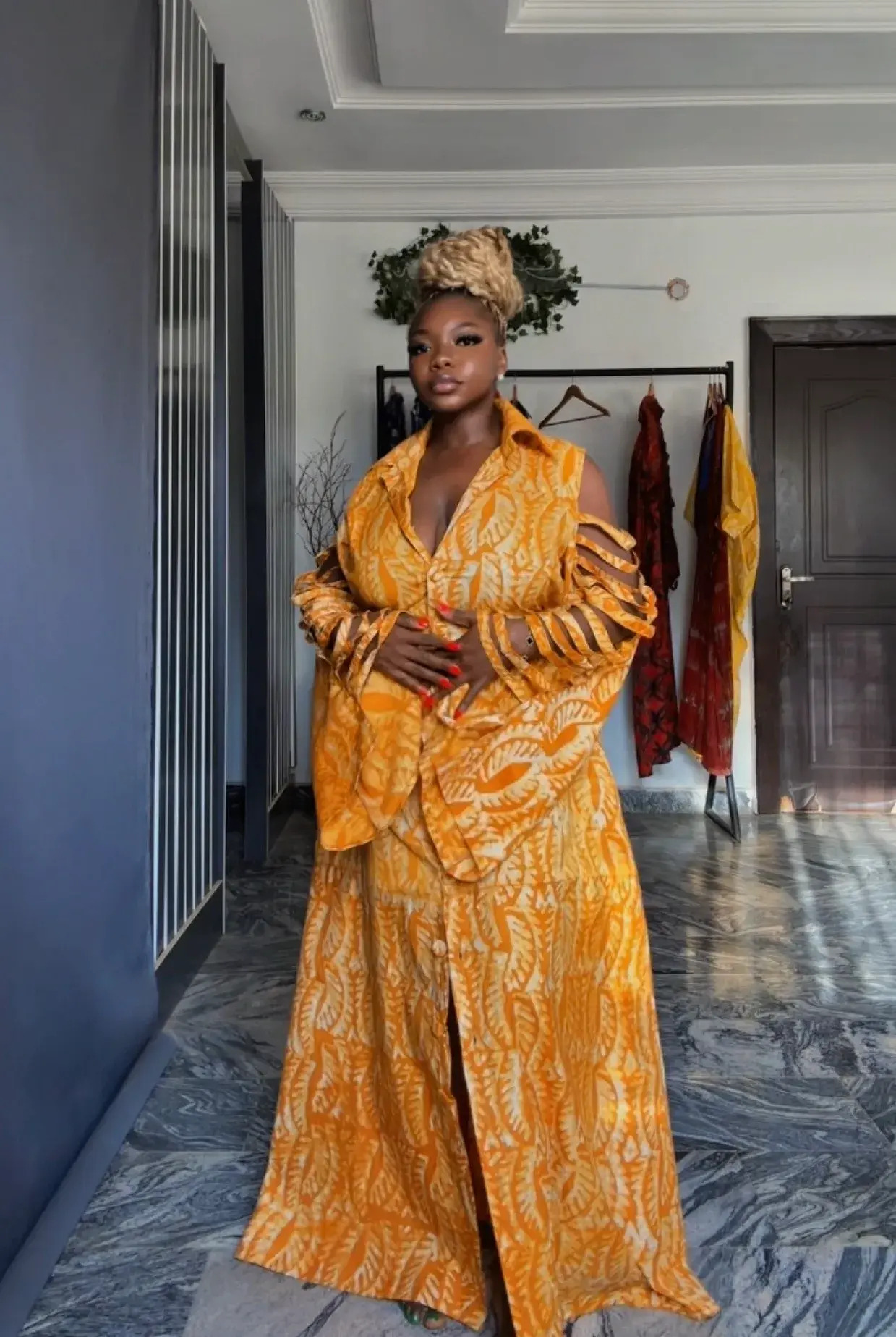 Lewa Button-Down Maxi Dress