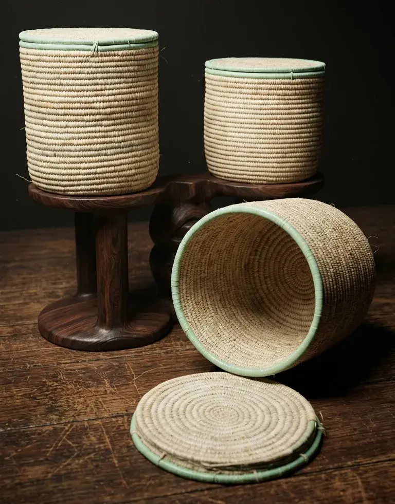 Small Ethiopian Jewelry Basket