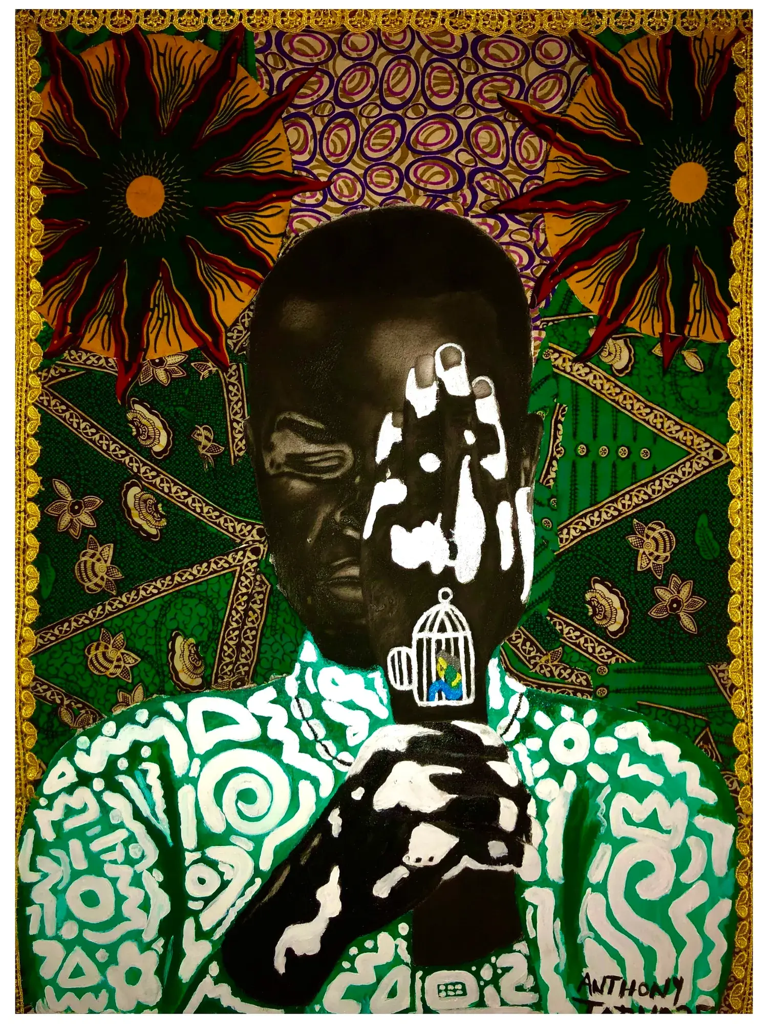 Stuck Mixed Media Painting