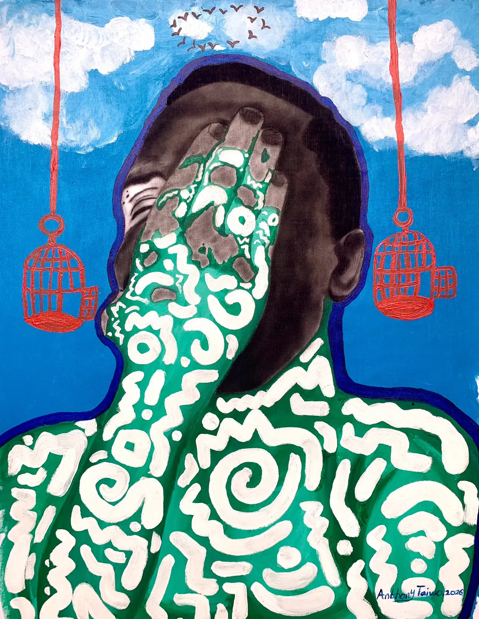 Stuck in Freedom Acrylic Painting