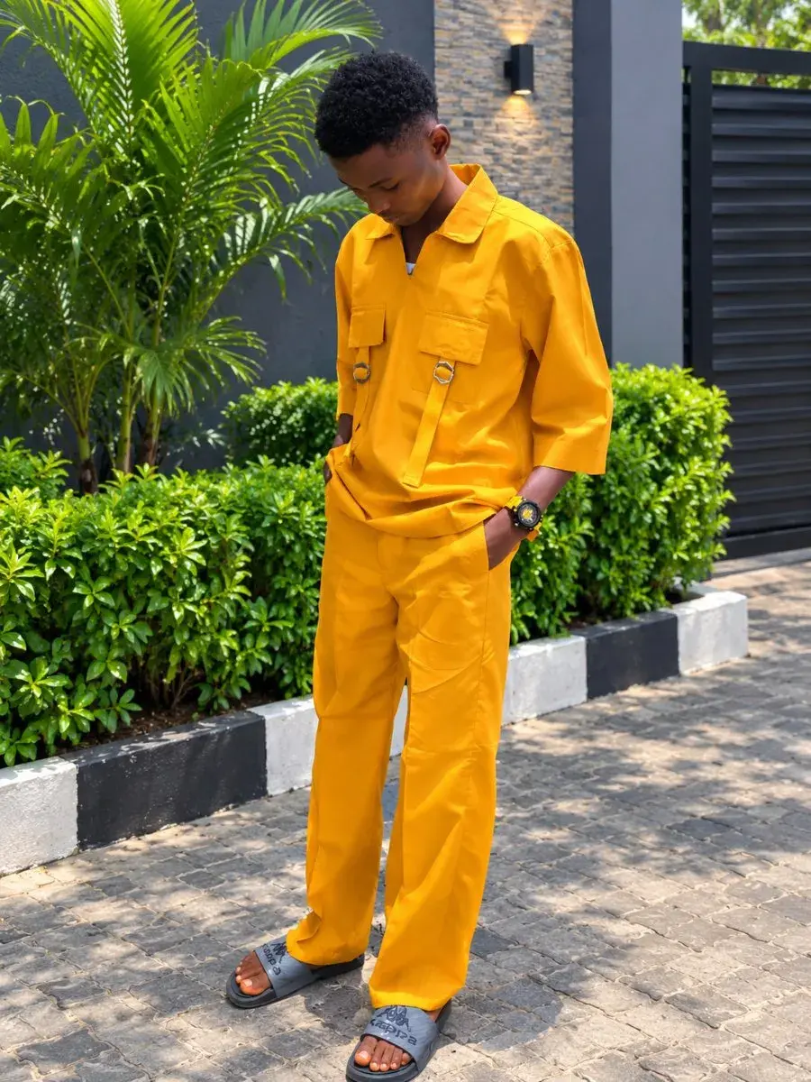 Men's Mustard Two Piece Set - Made to Measure