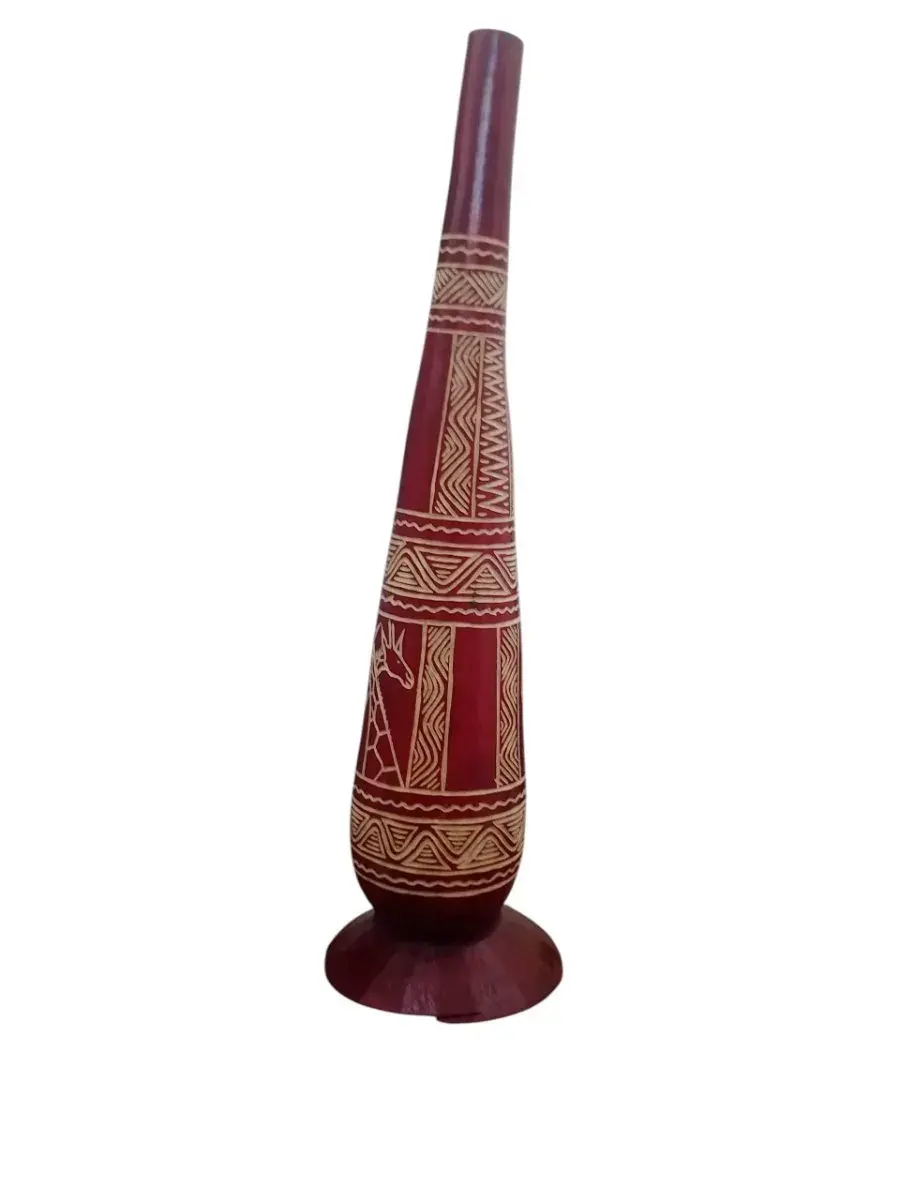 Engraved Gourd Bottle Vessel