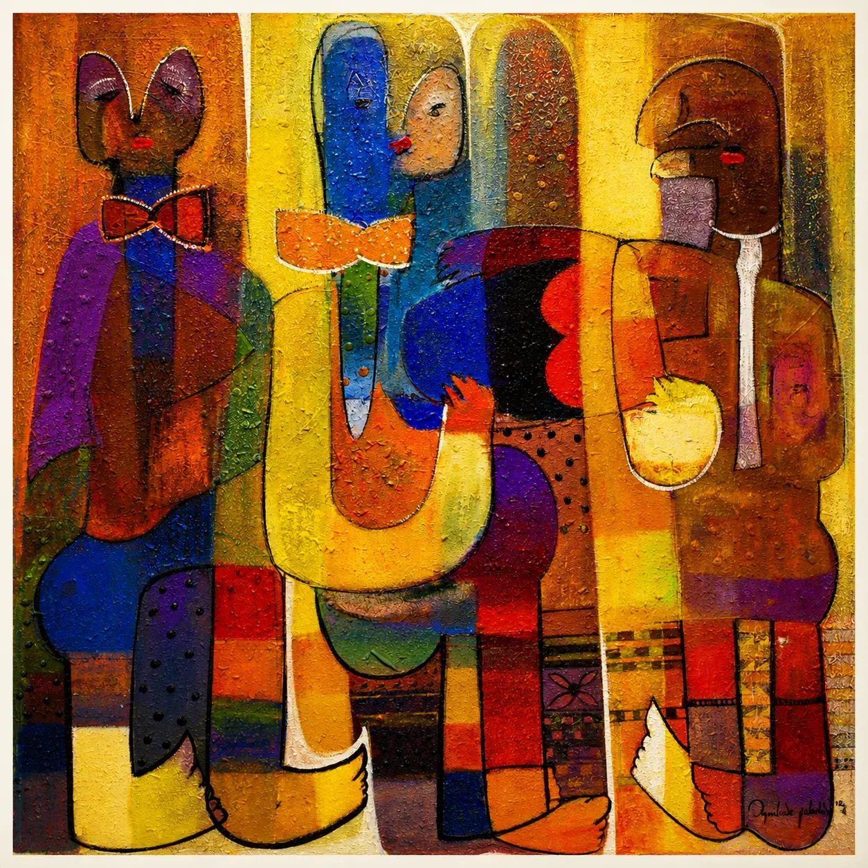 A Love Story African Art Print