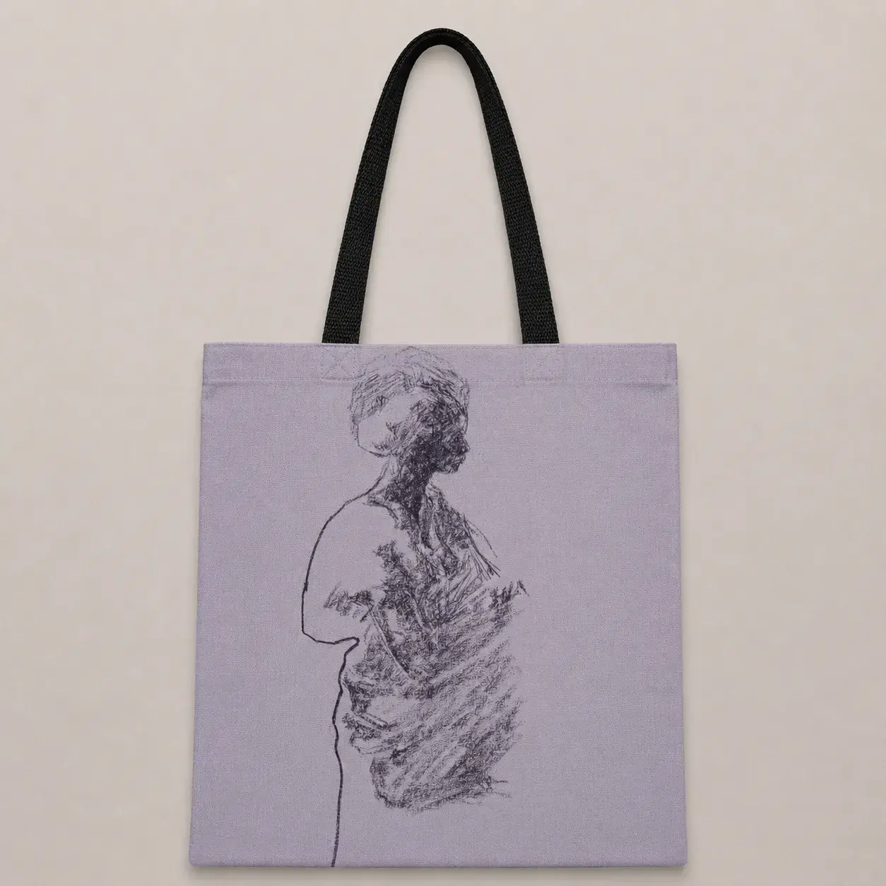 Art Print Canvas Tote Bag Set
