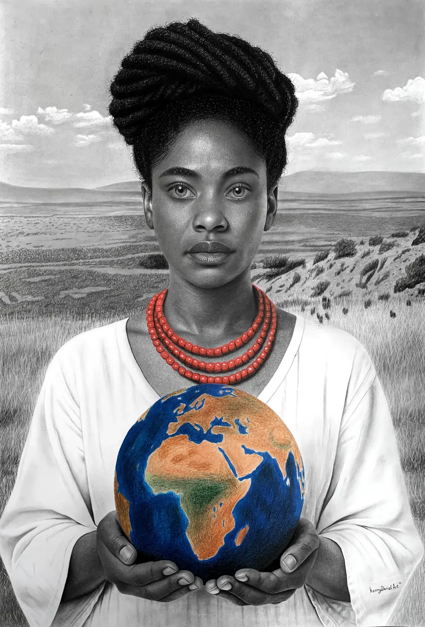 Mother of Mankind Pencil Portrait