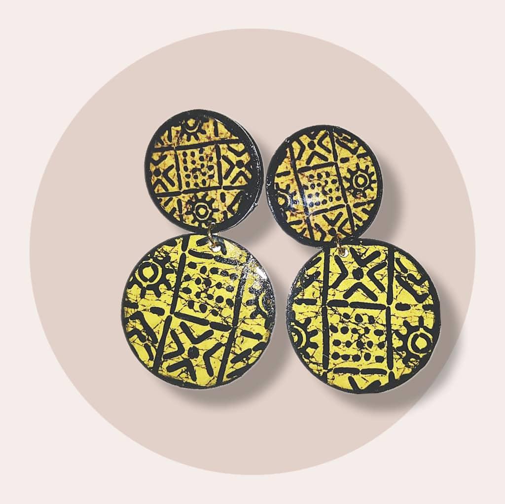 Adire Dangling Earrings