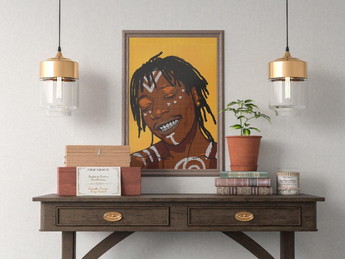 Wiz Khalifa A3 Hip Hop Art Print