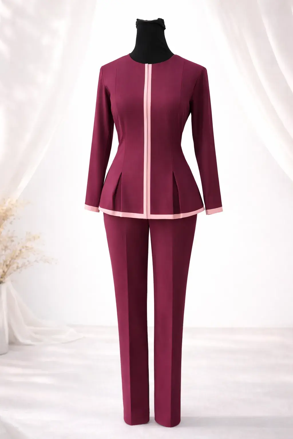Burgundy Empress Trouser Set