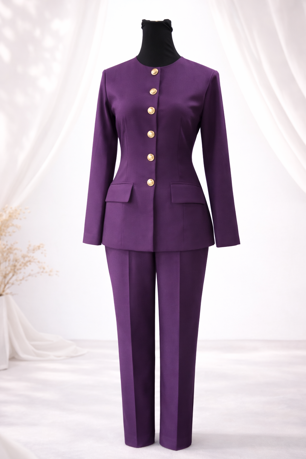 The Imperial Grace Set, Women’s Violet Two-Piece Trouser Set