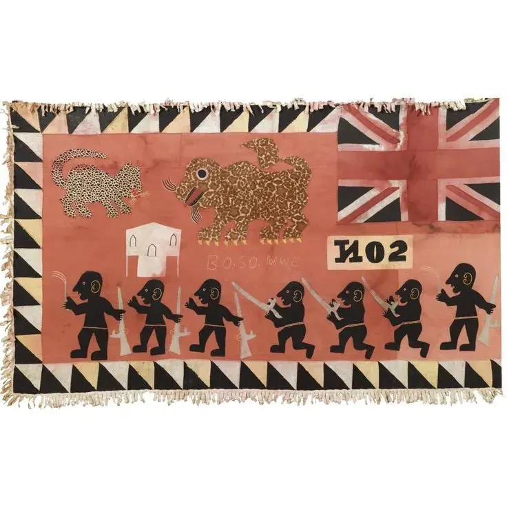 Fante Asafo Flag - Handmade Appliqué Textile, 140 x 85cm