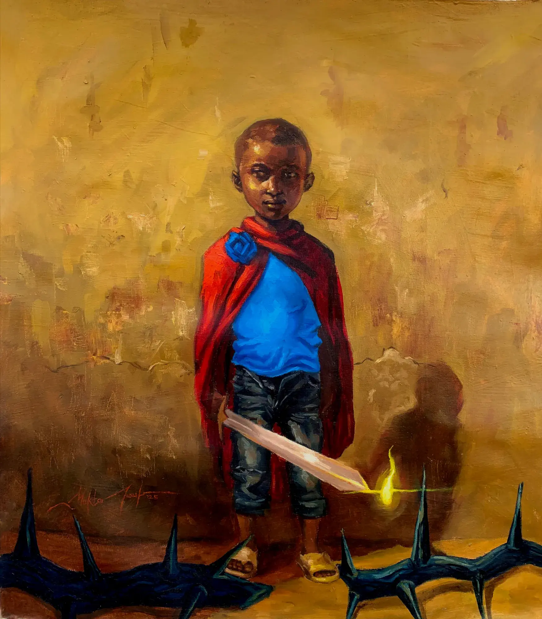 Little Knight Big Dreams Oil Art