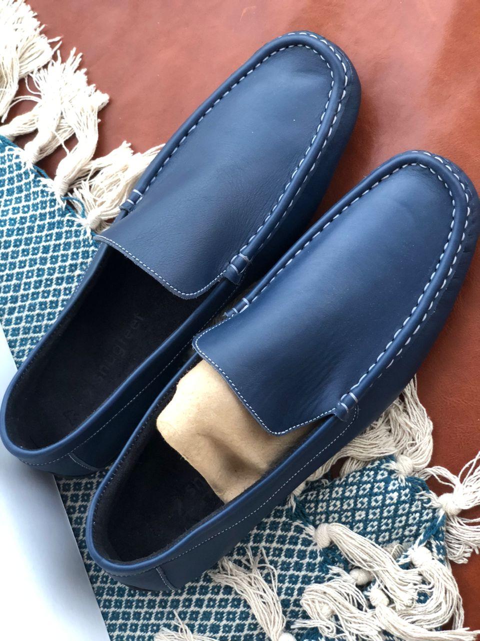 Dunni Navy Driving Loafers