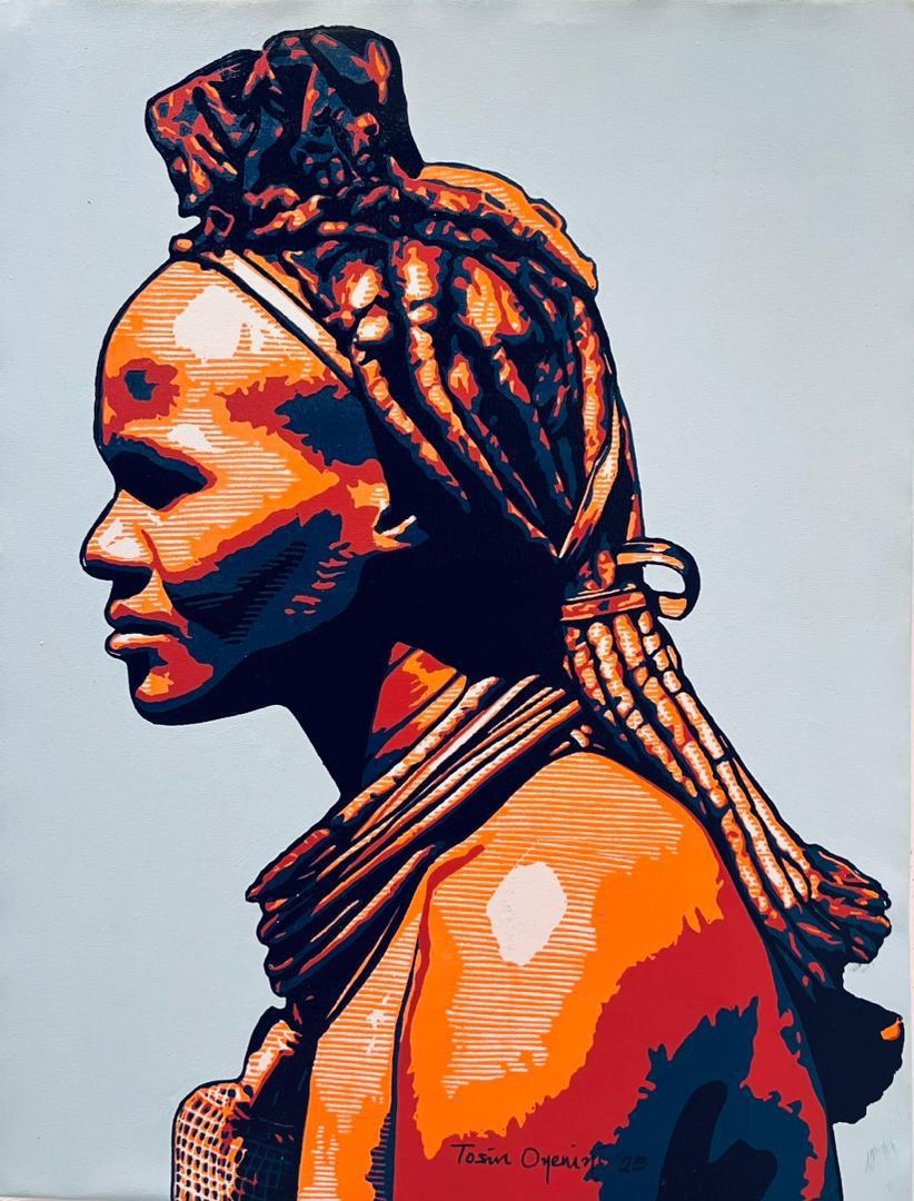 Seeker Linocut Acrylic Canvas