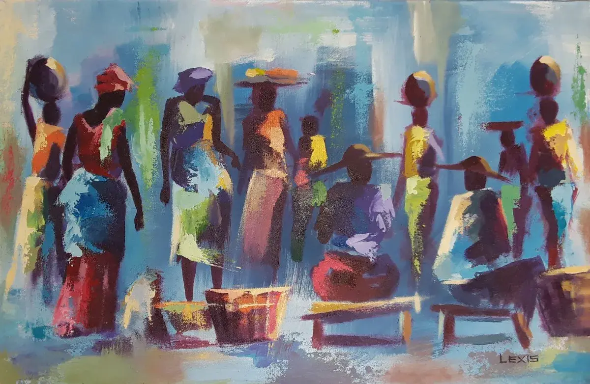 The Last Minute, Market Scene Painting