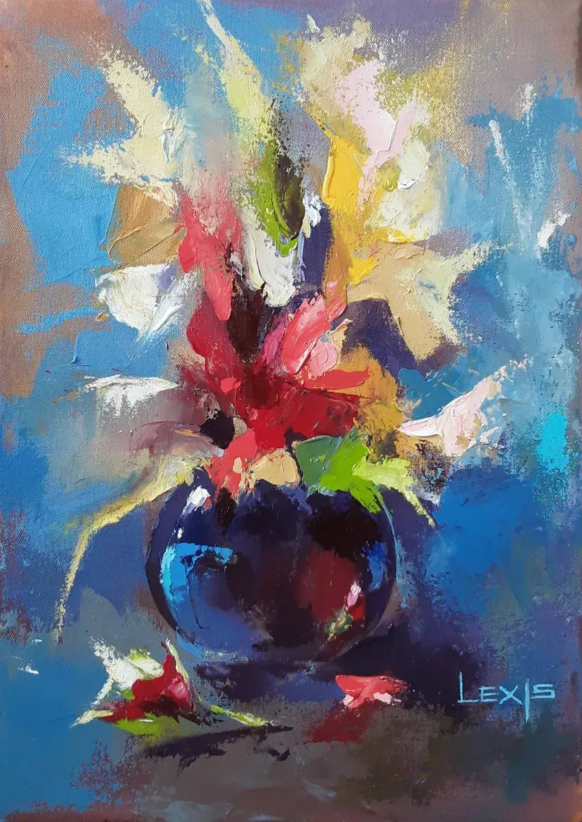 Wild Flowers, Flower Vase Painting