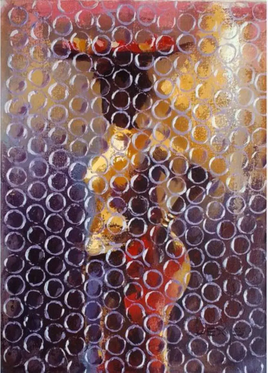 Bubbles of Hope, Market Woman Painting