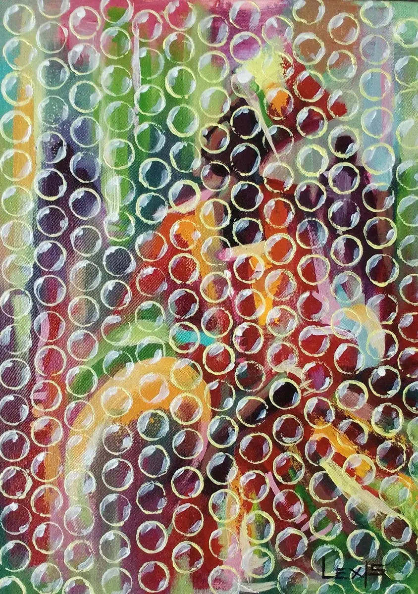Bubbles of Joy, Drummer Painting