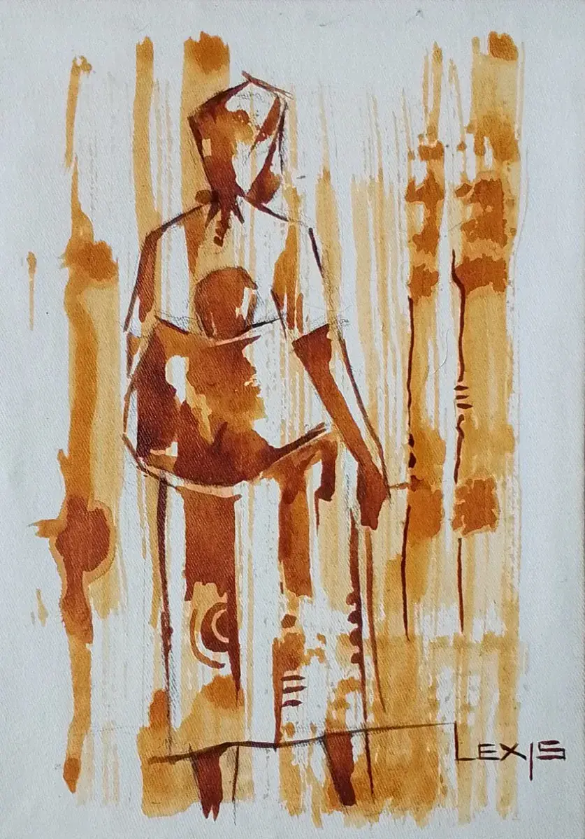 Quiet Strength, Mother and Child Painting