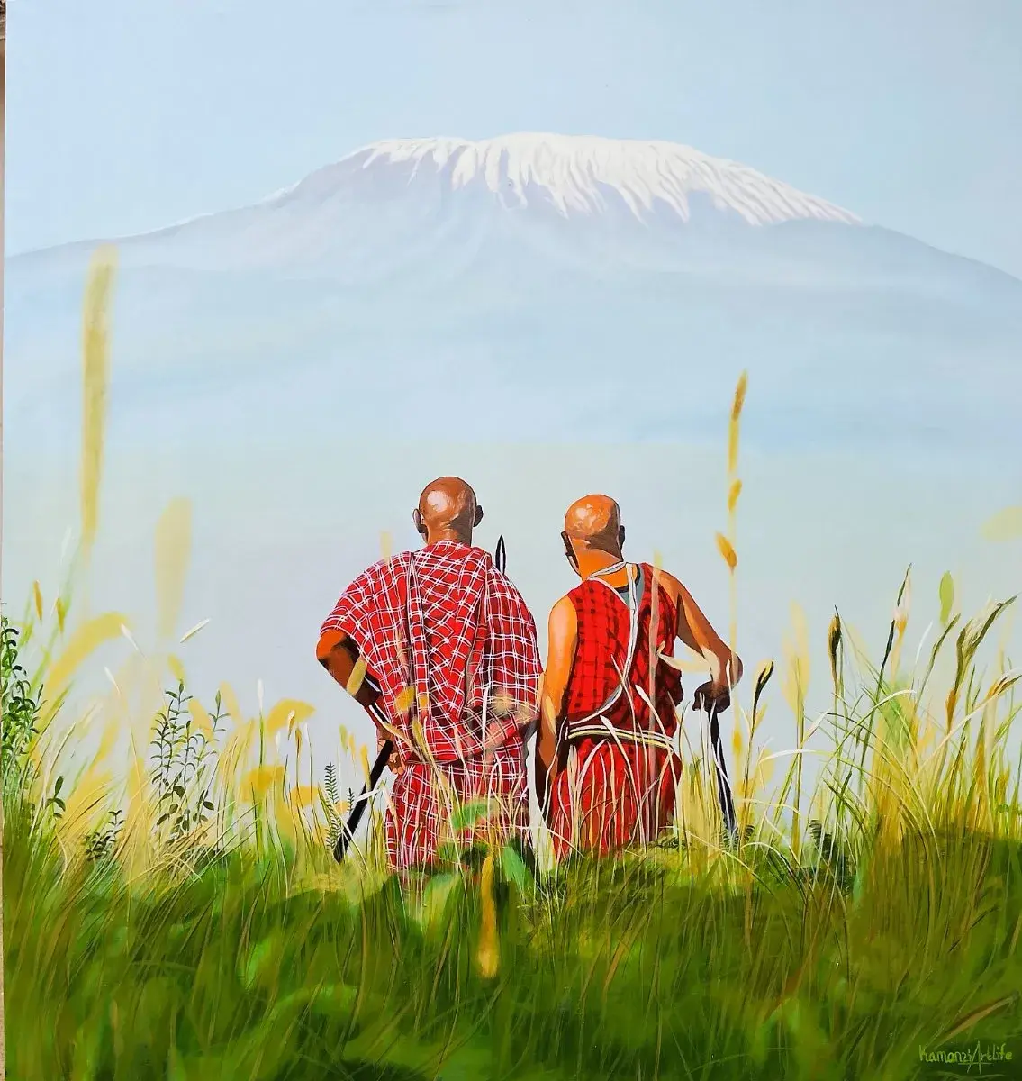 Guardians of Kilimanjaro | Original Acrylic on Canvas, 137 x 150cm