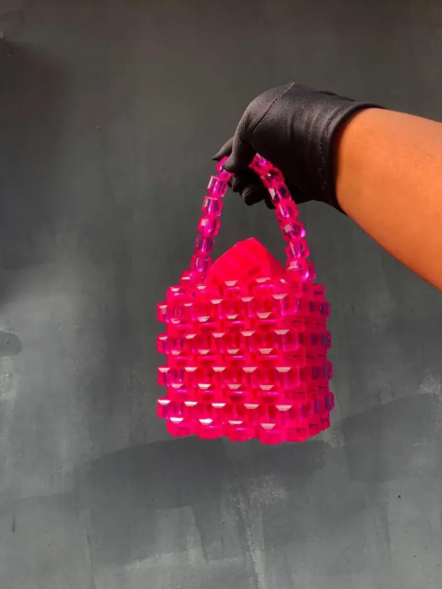Sugar Cube Beaded Handbag